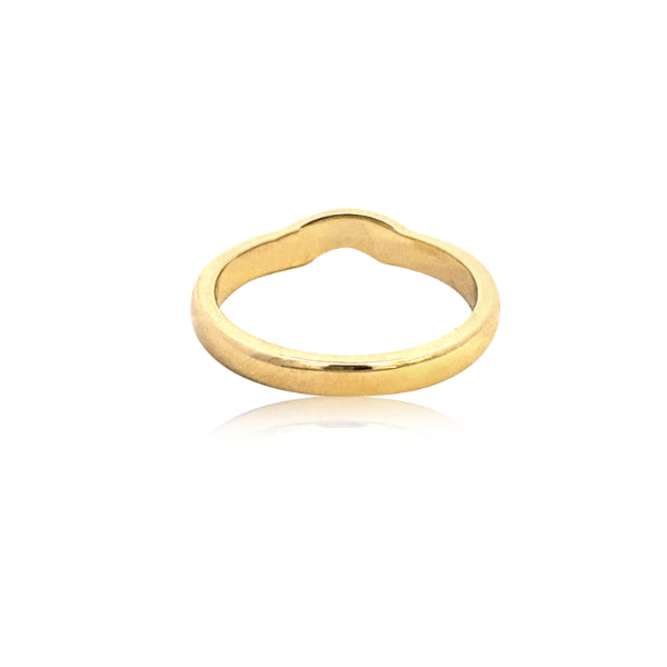 9ct yellow gold curved wedder