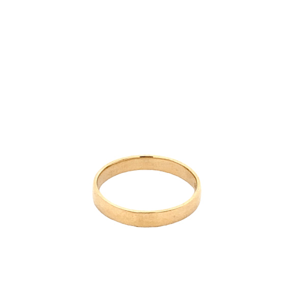 Wedding band in 9ct yellow gold - 3mm