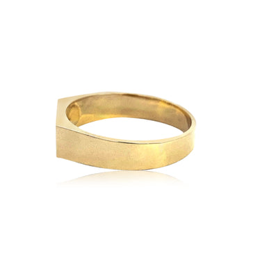 Plain Gents Dress Ring in 9ct Yellow Gold
