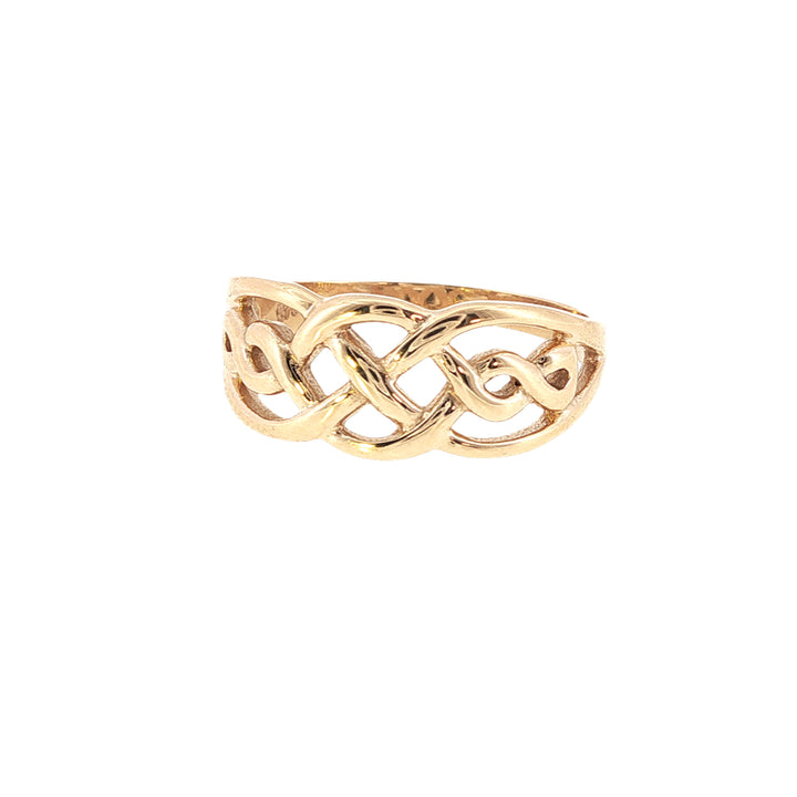 Celtic woven style ring in 9ct yellow gold