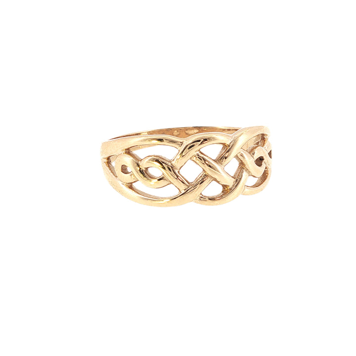 Celtic woven style ring in 9ct yellow gold