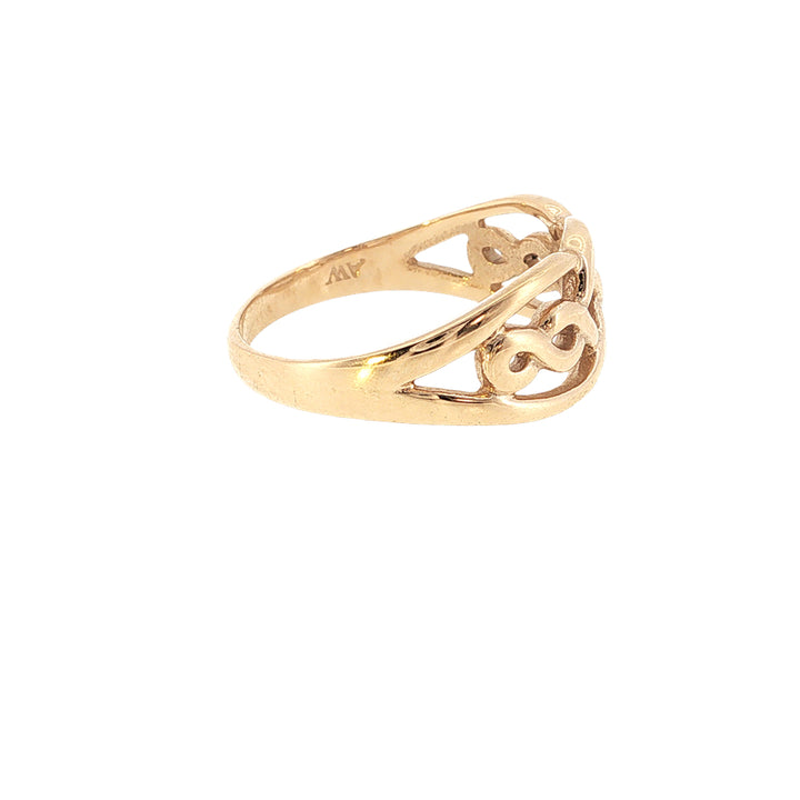Celtic woven style ring in 9ct yellow gold
