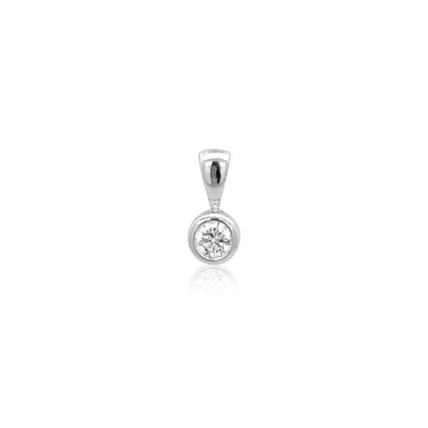 Diamond pendant in 18ct white gold