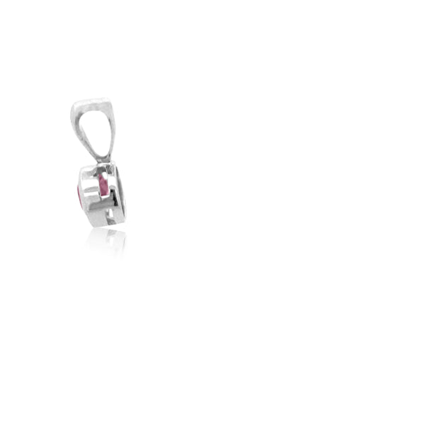 18ct white gold ruby pendant