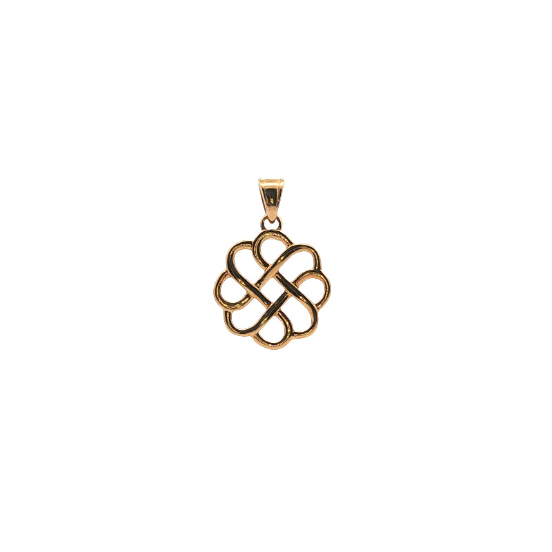 Celtic circle pendant in 9ct yellow gold
