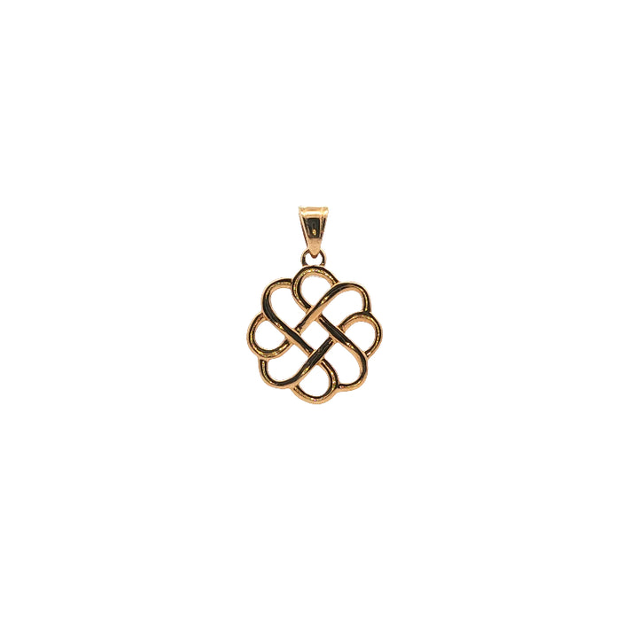 Celtic circle pendant in 9ct yellow gold