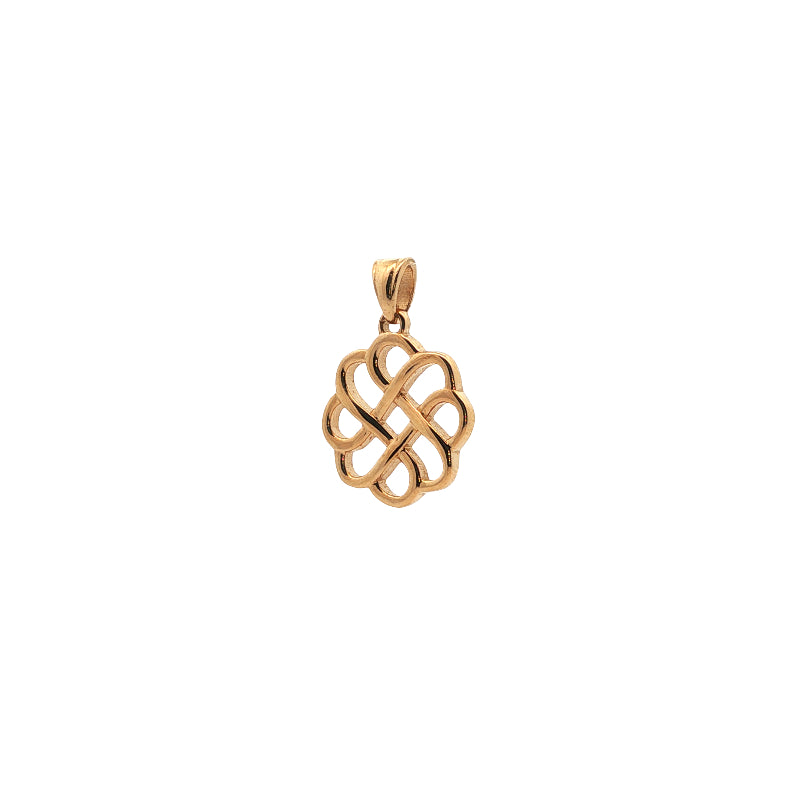 Celtic circle pendant in 9ct yellow gold