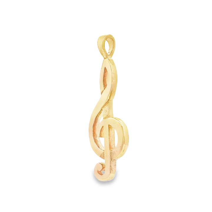 Treble clef pendant in 9ct yellow gold