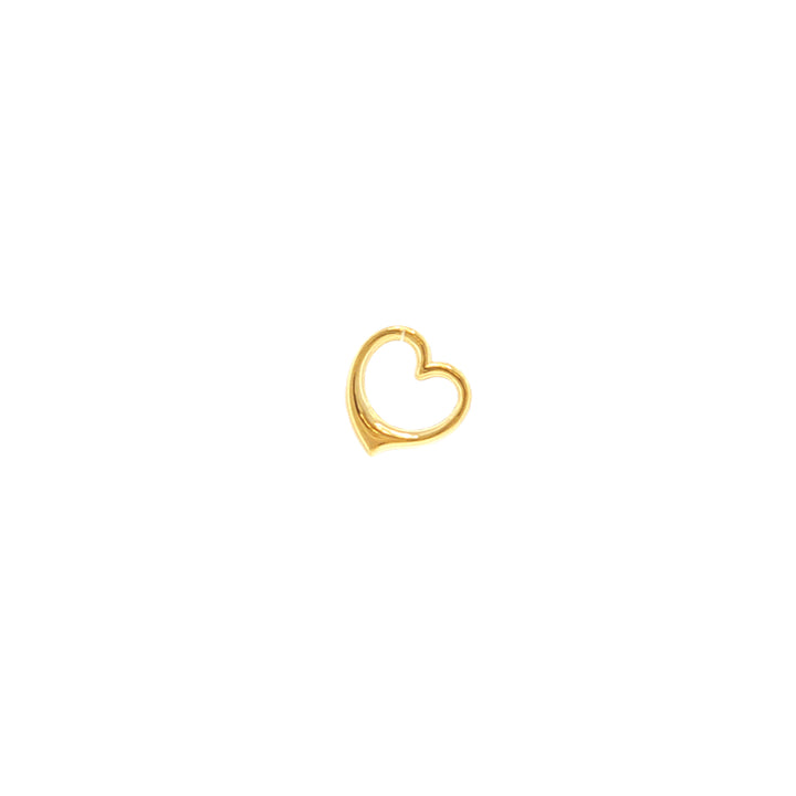 Cut our heart pendant in 9ct yellow gold