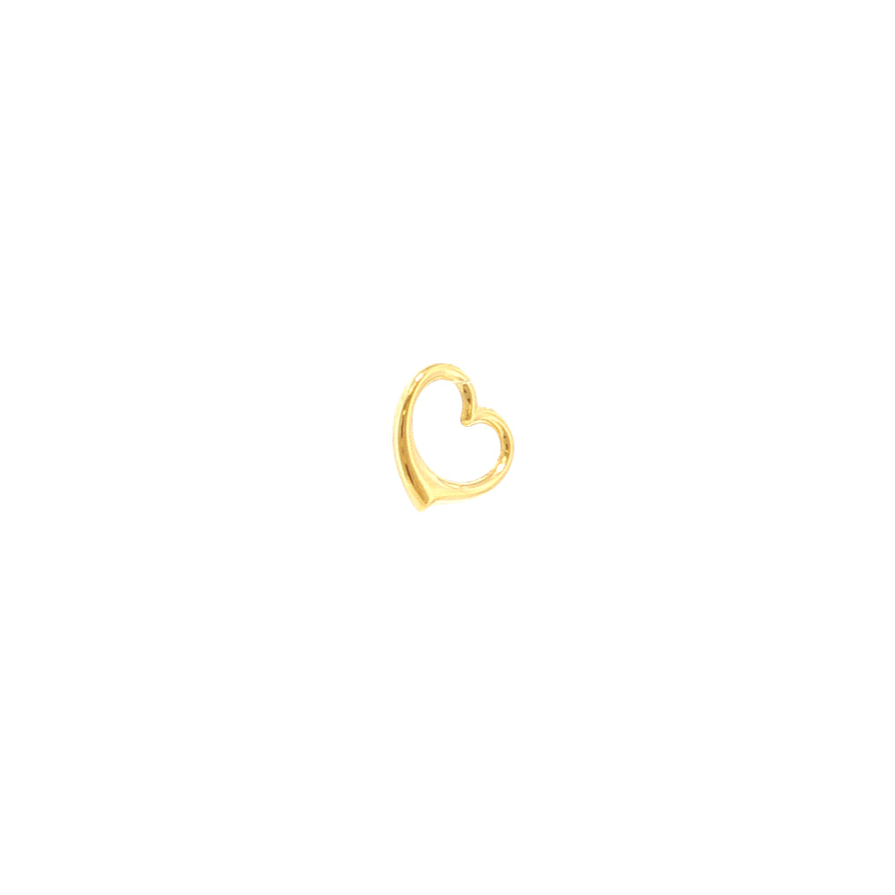 Cut our heart pendant in 9ct yellow gold