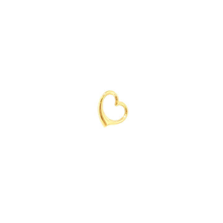 Cut our heart pendant in 9ct yellow gold