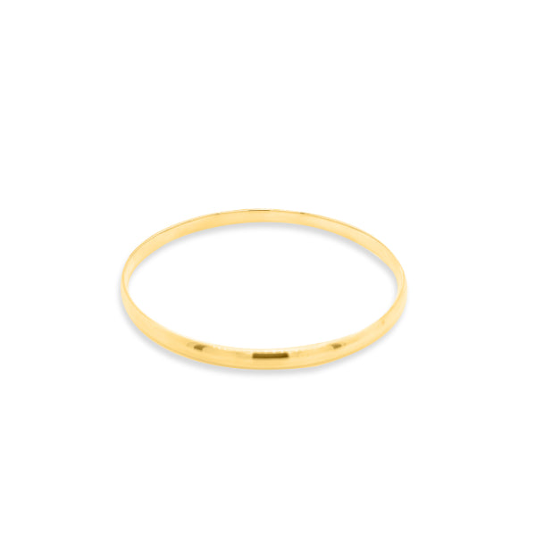 Plain bangle in 9ct yellow gold