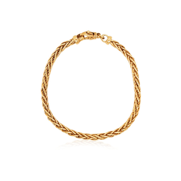 19cm fine wheatsheaf bracelet in 9ct yellow gold