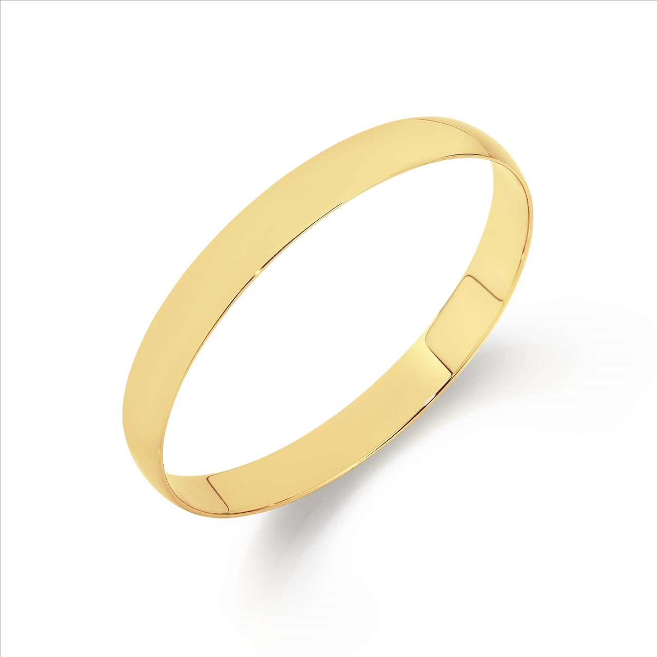 Troy ounce golf bangle in 9ct yellow gold - 8.5mm wide