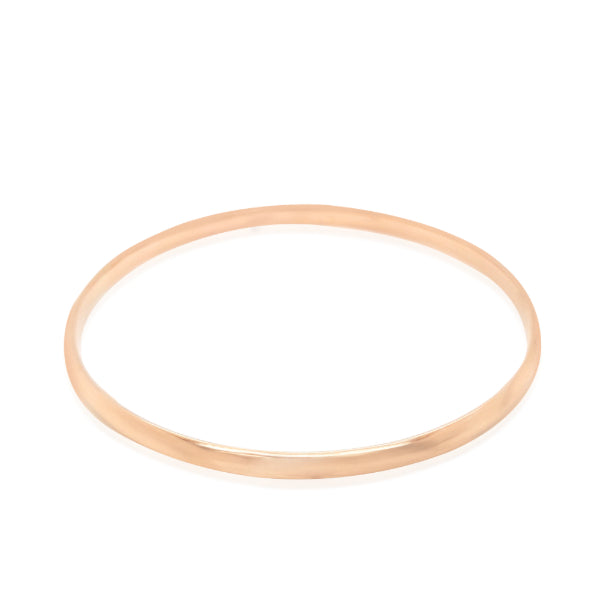 Plain golf bangle in 9ct rose gold - 4mm wide