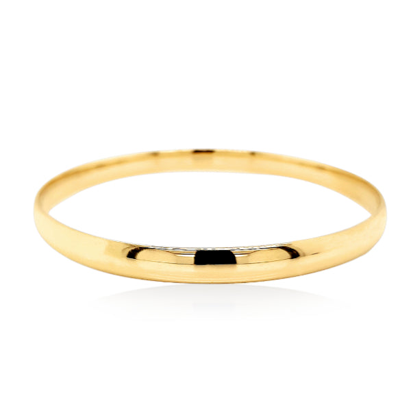 6mm wide Gold Golf Bangle - 65mm