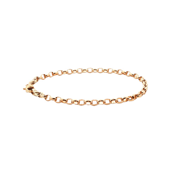 Oval belcher bracelet in 9ct yellow gold