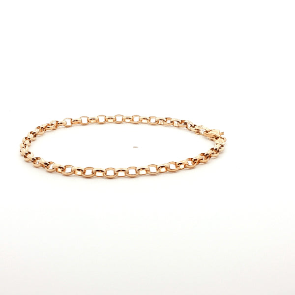 Oval belcher bracelet in 9ct yellow gold