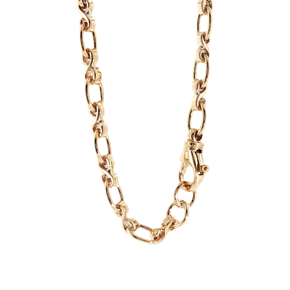 Oval cable infinity bracelet in 9ct yellow gold