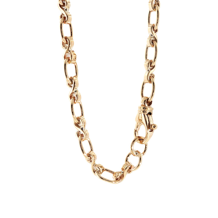Oval cable infinity bracelet in 9ct yellow gold