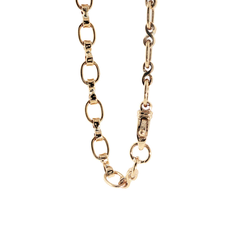 Oval cable infinity bracelet in 9ct yellow gold