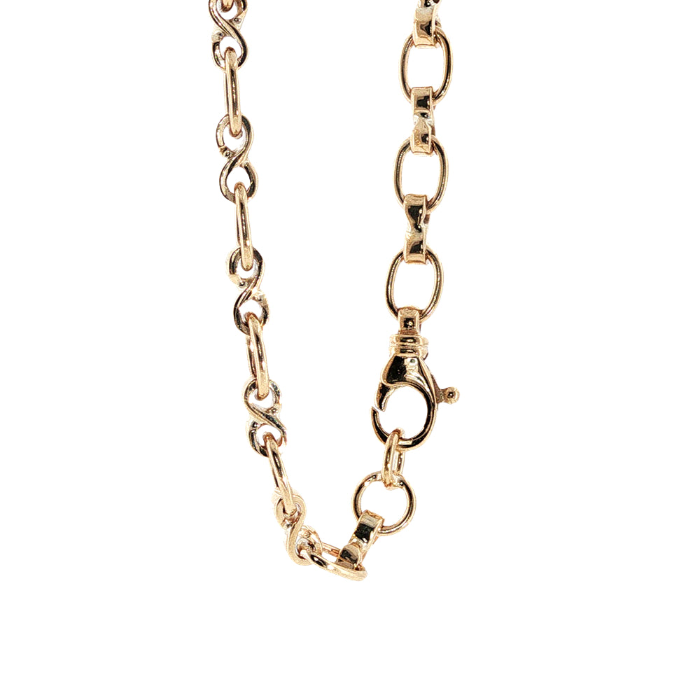 Oval cable infinity bracelet in 9ct yellow gold