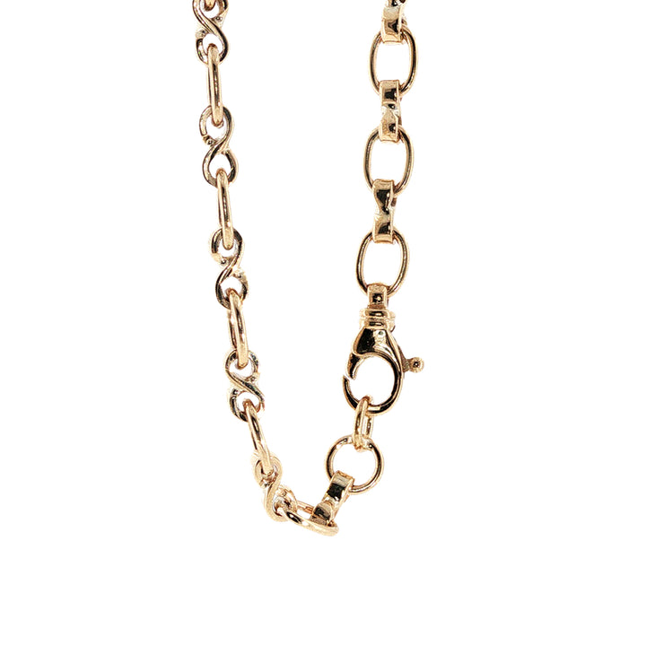 Oval cable infinity bracelet in 9ct yellow gold