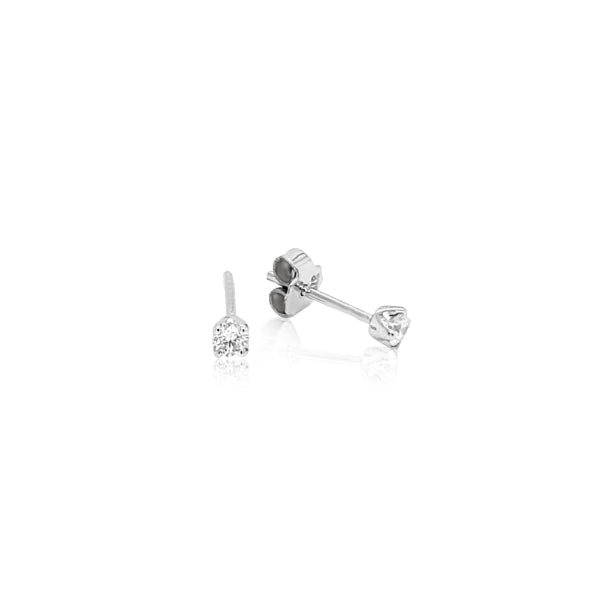 Diamond stud earrings in 9ct white gold - 0.16ct
