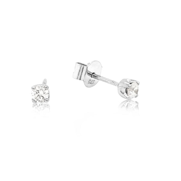 Diamond stud earrings in 9ct white gold - 0.25ct