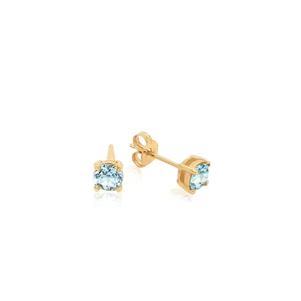 Aquamarine Stud earrings - 4.5mm