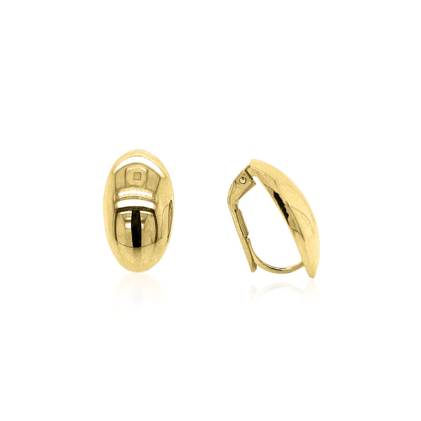 Dome earrings with lever backs in 9ct gold