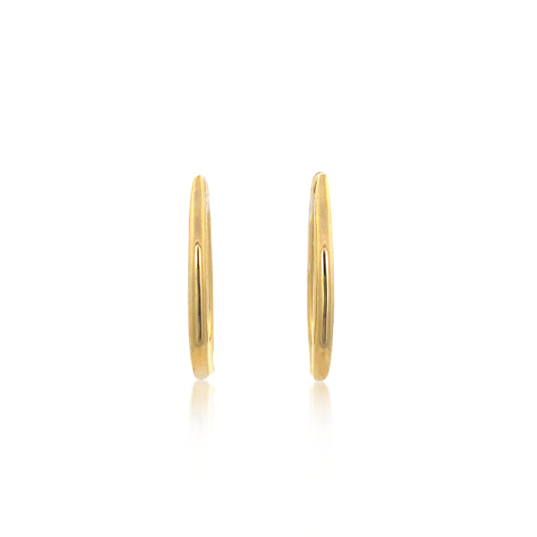 9ct yellow gold oval Hoops