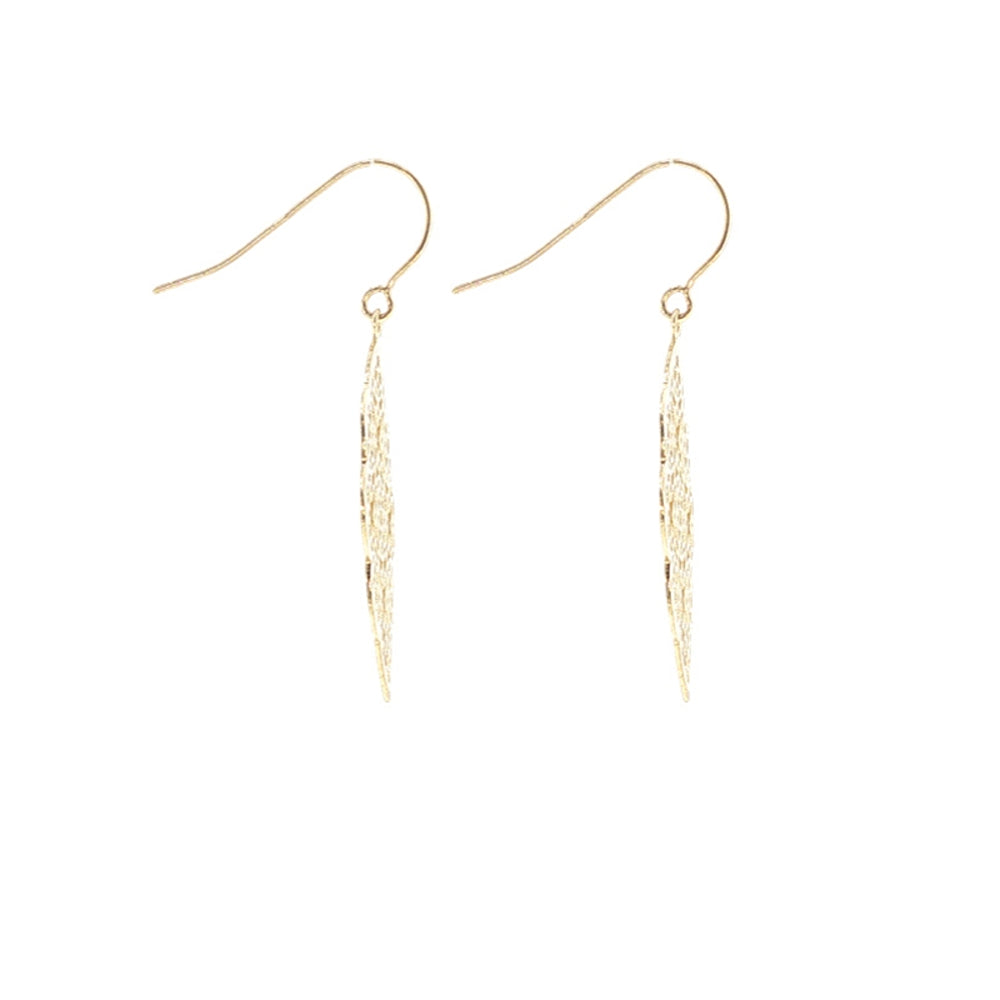 filigree hook earrings in 9ct yellow gold