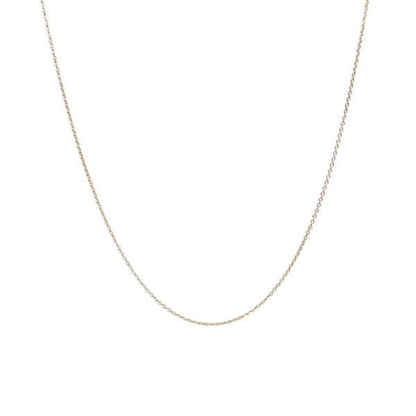 Fine round cable chain in 9ct yellow gold - 50cm