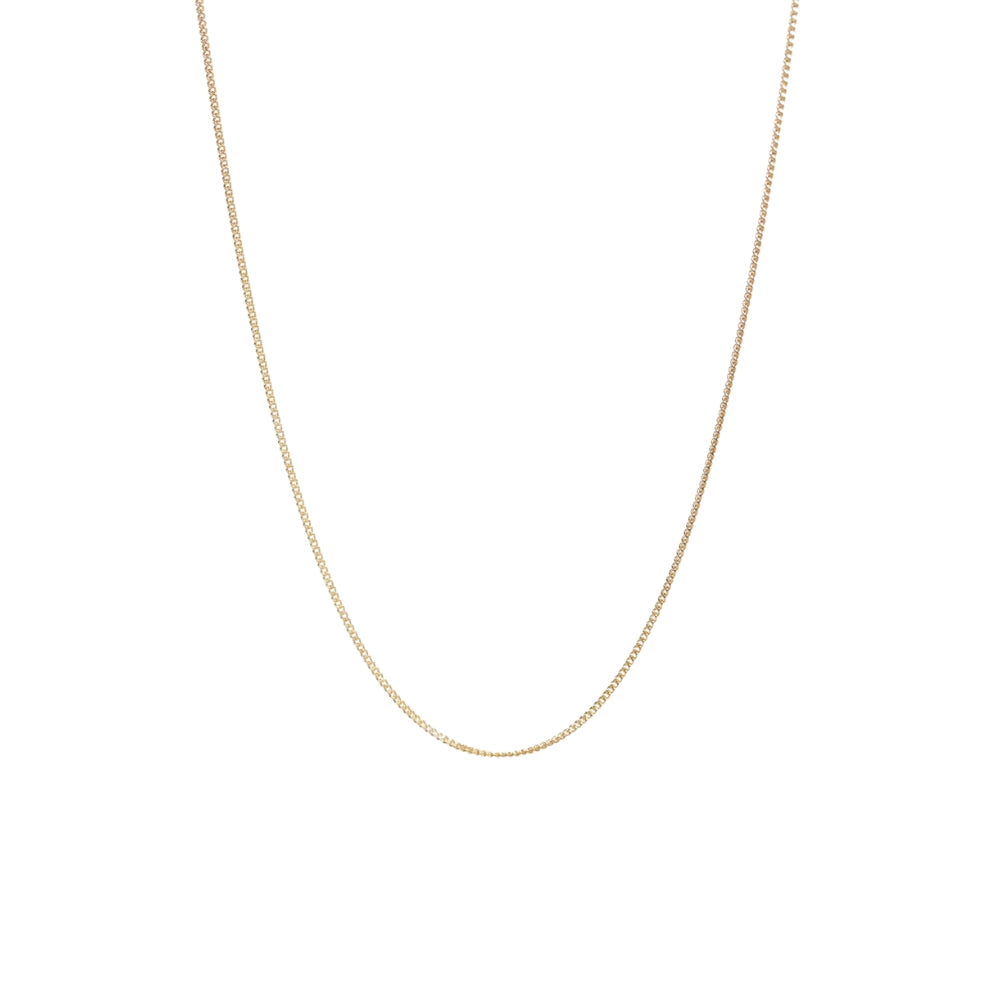 Fine curb chain in 9ct yellow gold - 50cm