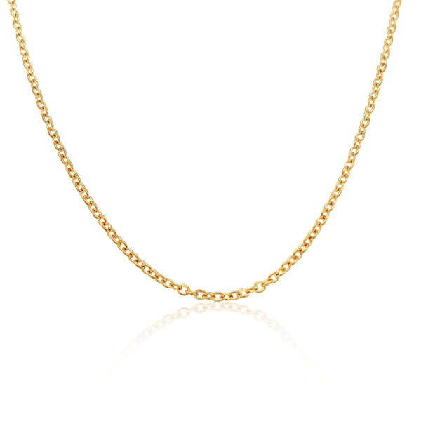 Medium round cable chain in 9ct rose gold - 45cm