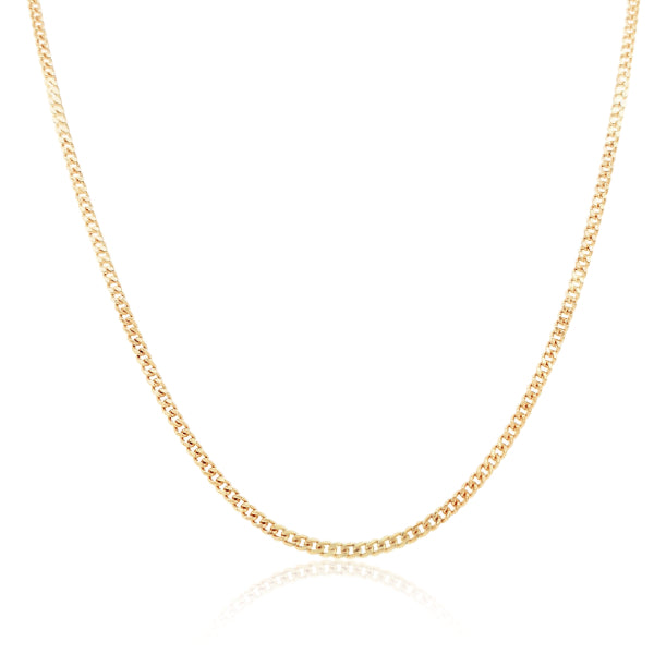 Medium curb chain in 9ct yellow gold - 45cm