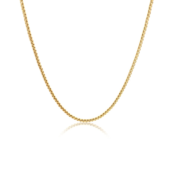 Box belcher chain in 9ct yellow gold - 45cm