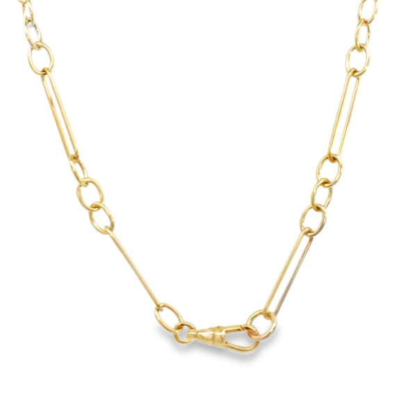 Paperlink & cable 1+3 chain in 9ct gold - 45cm