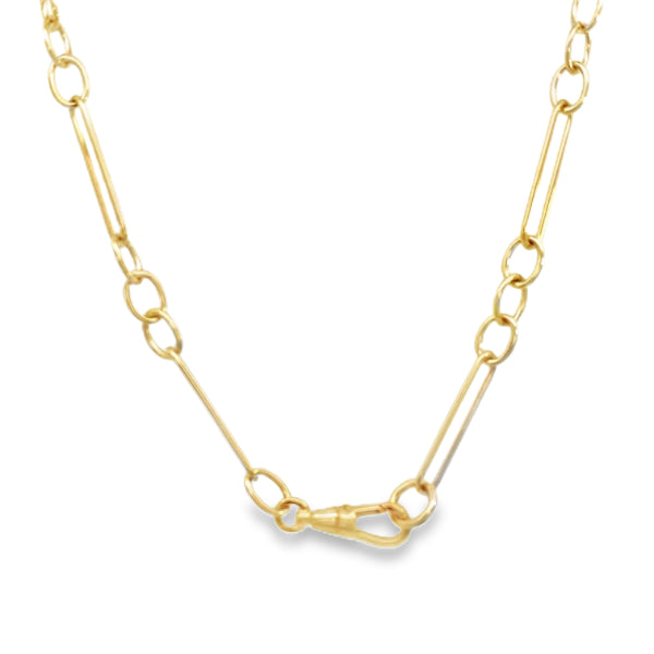 Paperlink & cable 1+3 chain in 9ct gold - 45cm