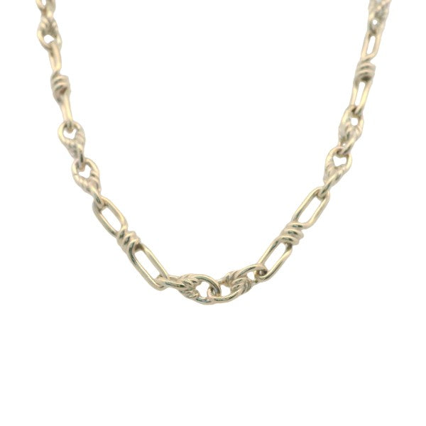 Fancy paperlink chain in 9ct yellow gold - 50cm