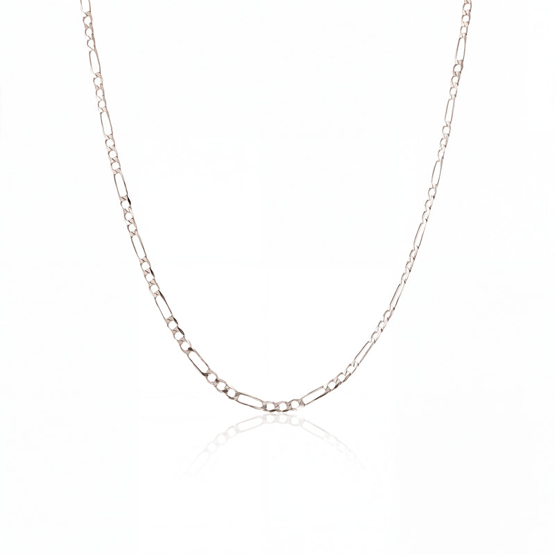 Fine 9ct yellow gold 3+1 figaro chain - 45cm