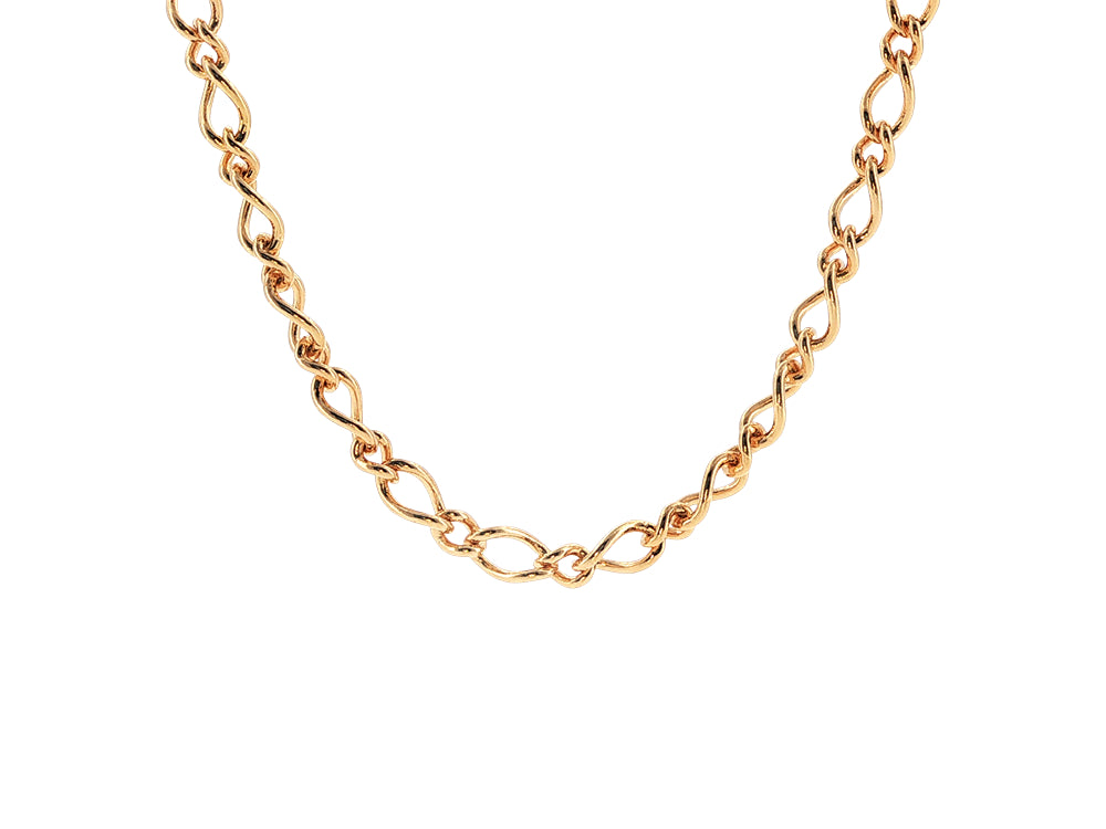 9ct yellow gold 1+1 figaro chain - 45cm
