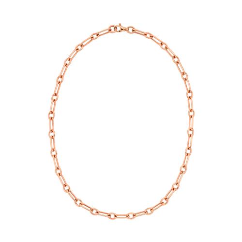 Paperlink and cable link chain in 9ct rose gold