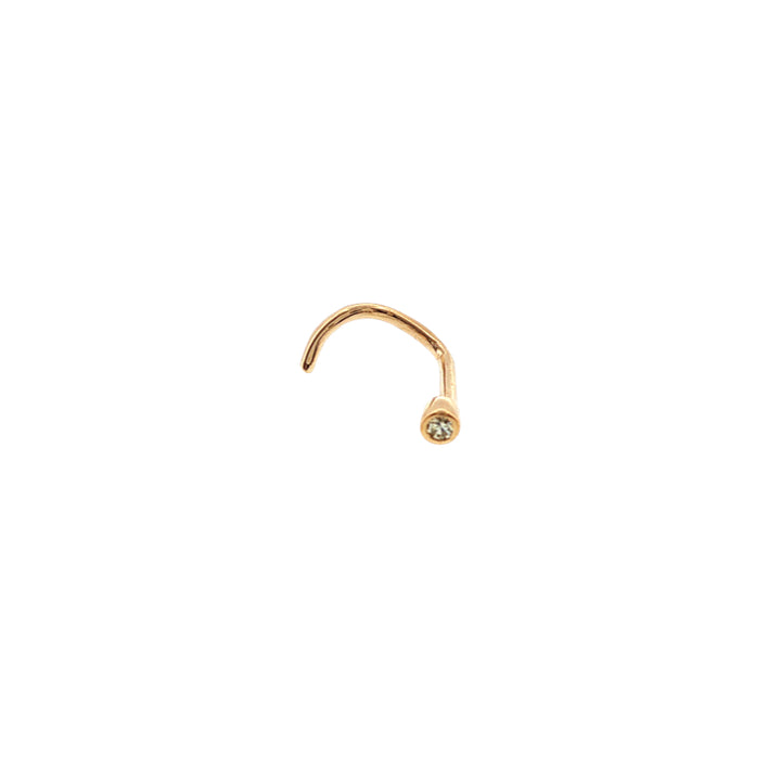 Diamond nose stud in 9ct yellow gold
