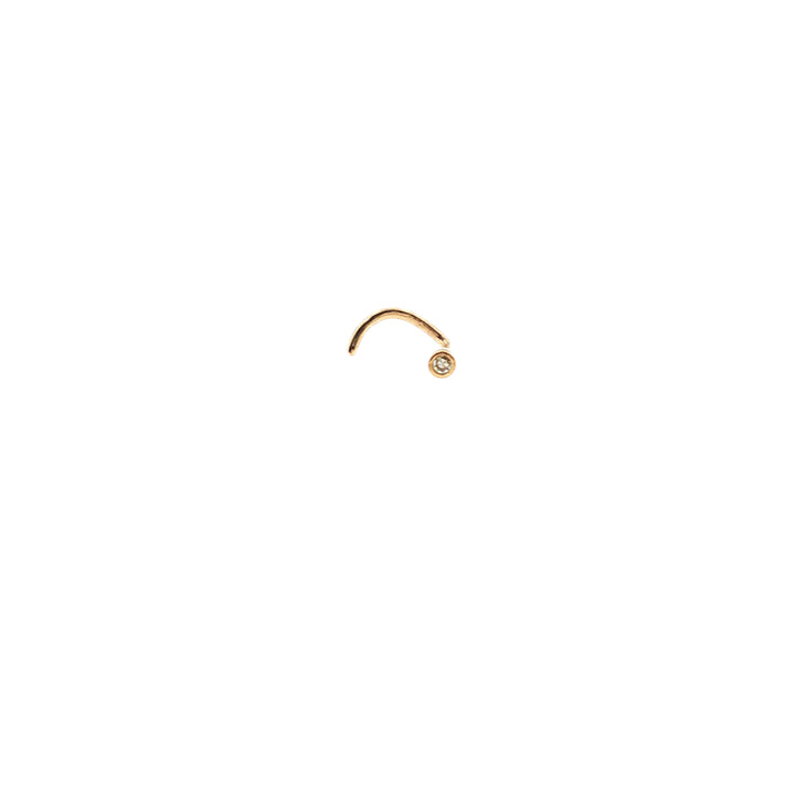 Diamond nose stud in 9ct yellow gold