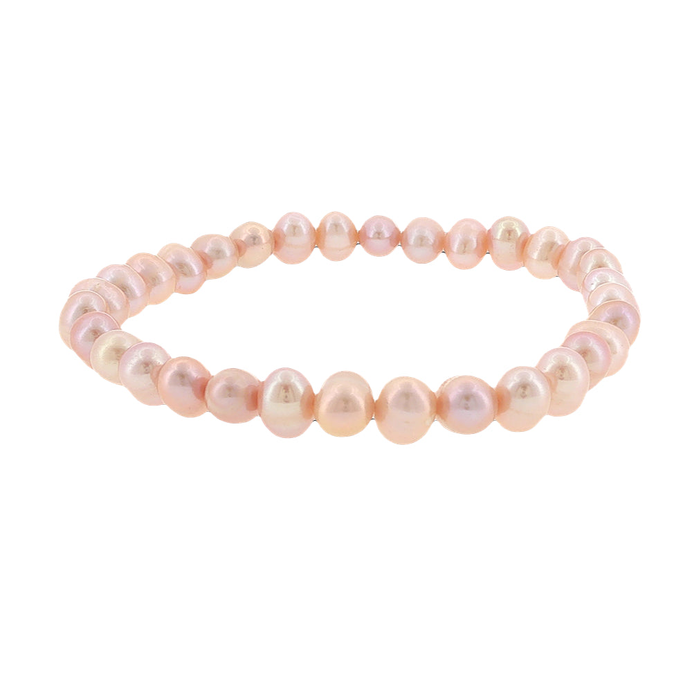 Natural freshwater pearl elastic bracelet 6-7mm