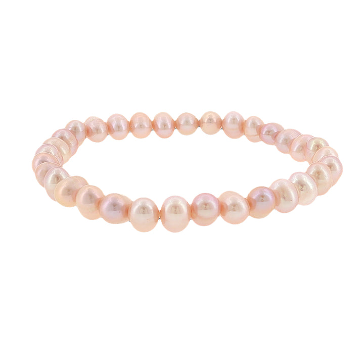 Natural freshwater pearl elastic bracelet 6-7mm