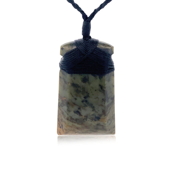 NZ pounamu greenstone bound toki necklace
