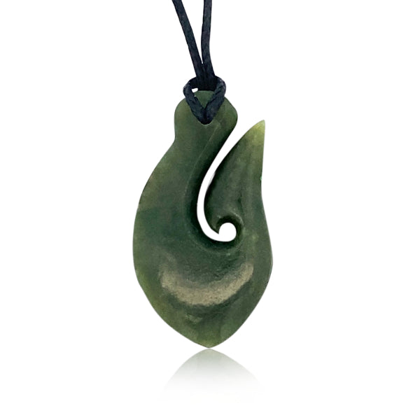 Greenstone hook necklace